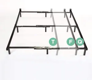 ZINUS Compack Metal Adjustable Bed Frame, 7 Inch Support Bed Frame for Box Spring and Mattress Set, Twin/Full/Queen, Black