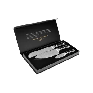 ZLINE 3-Piece Professional Japanese Damascus Steel Kitchen Knife Set (KSETT-JD-3)