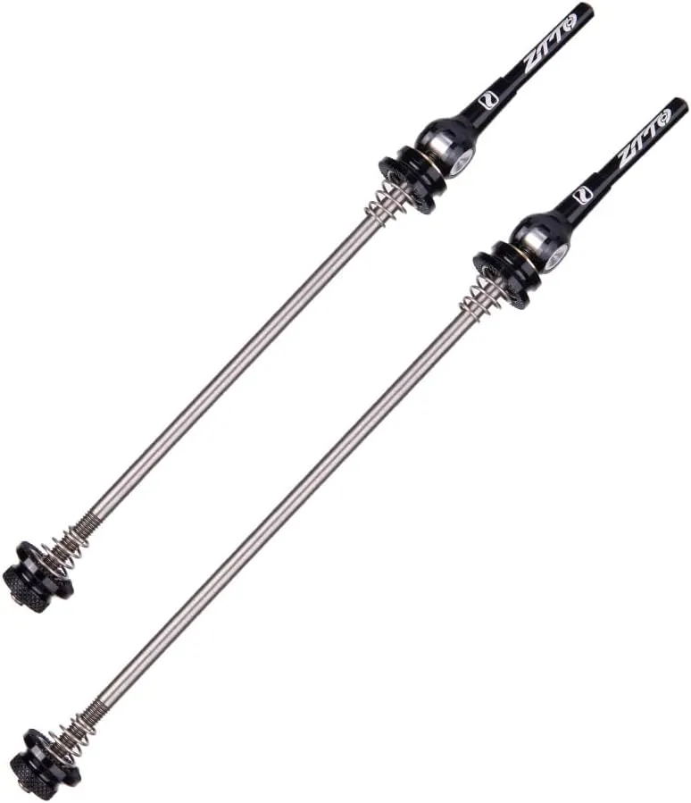 ZTTO Bike Quick Release Skewers, 1 Pair Ultra-Light Titanium Alloy Skewers, Safe and Reliable Front Rear Bicycle Skewers for Road Bike, Mountain Bike, MTB, BMX