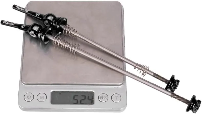 ZTTO Bike Quick Release Skewers, 1 Pair Ultra-Light Titanium Alloy Skewers, Safe and Reliable Front Rear Bicycle Skewers for Road Bike, Mountain Bike, MTB, BMX