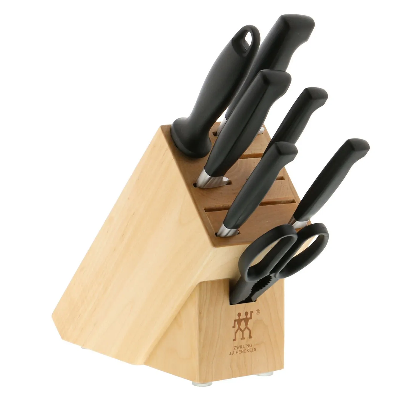 Zwilling J. A. Henckels - Four Star Cutlery Set with Knife Block & Sharpening Steel, 8 Pieces